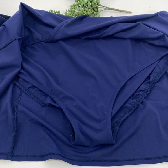 CHRISTINA FULL FIGURE SUNBLOCKERS UPF 50 SWIM SKIRT WITH INTERNAL PANTY Navy 2X‎ - Picture 5 of 9